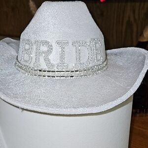 Bride cowboy hat